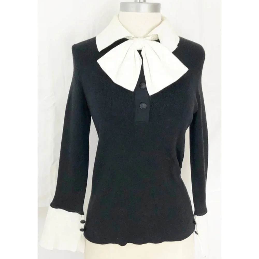 Chanel Sweater With Removable Bow - Size 42